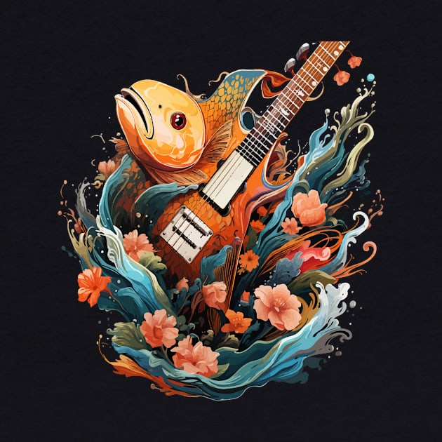 Goldfish Playing Guitar by JH Mart